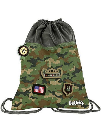 Rugzak met koord stijl militaire 45 cm camouflage marron – Beluniq