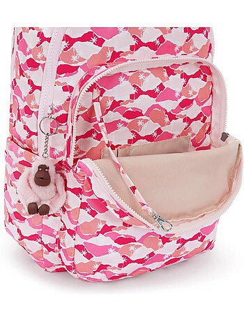 Rugzak met vak voor computer Kipling Seoul Lap 44 cm - Kleur Pink Palm