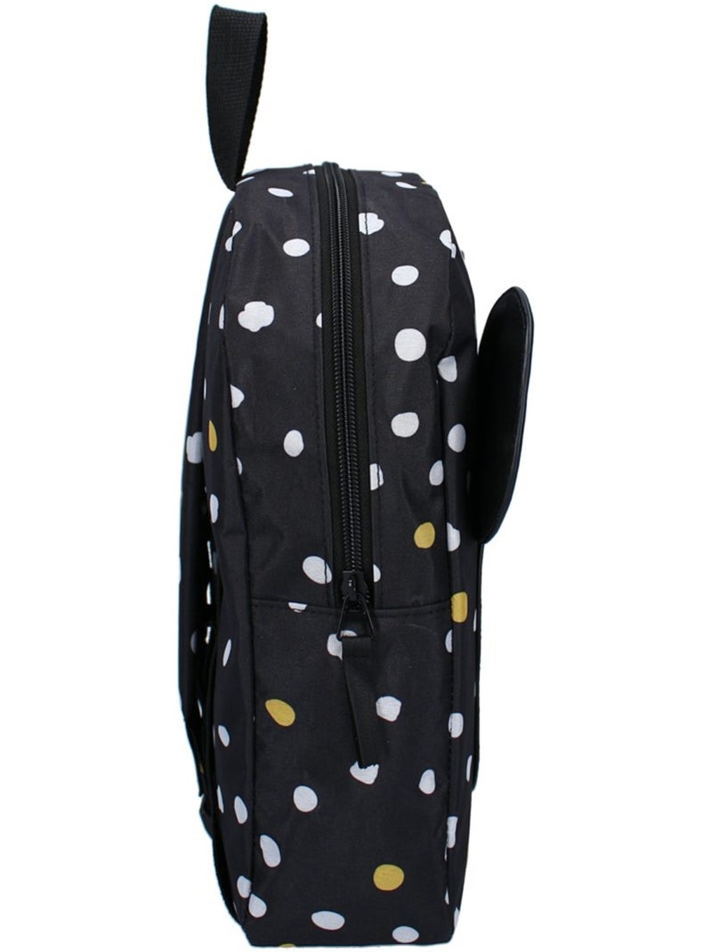 Rugzak Mickey Mouse met appliqué PU en motief stippen Zwart Wit Grijs - Kiabi