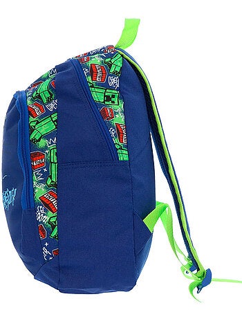 Rugzak Minecraft Creeper 38 cm Spider-Man met handvatten groen fluo