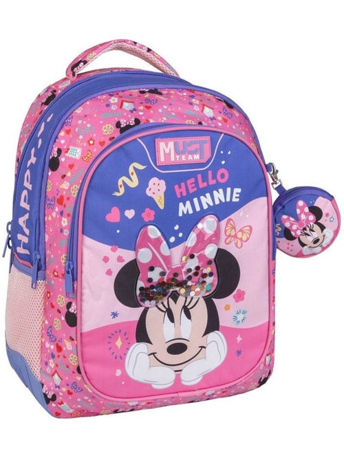 Rugzak Minnie Hello Besties en textiel slijtvast - Kiabi