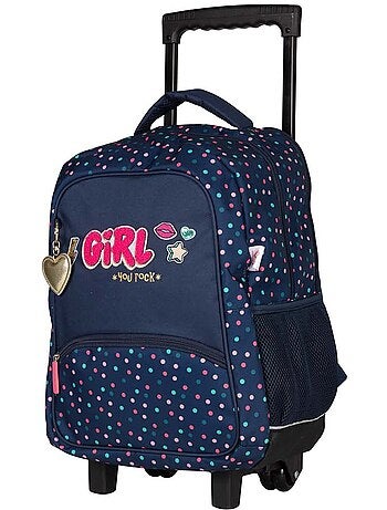 Rugzak op wieltjes - 2 vakken - KIP GIRL