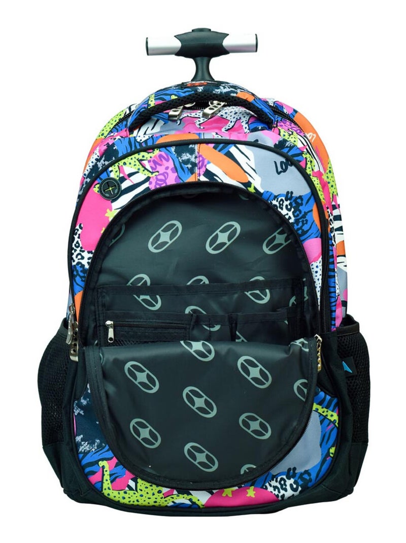 Rugzak op wieltjes - Motief savane - No Fear Multicolor - Kiabi