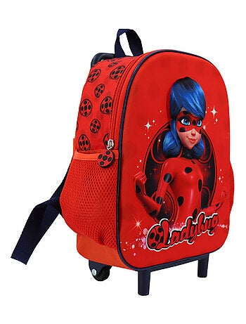 Rugzak op wieltjes 3D Miraculous Ladybug praktisch