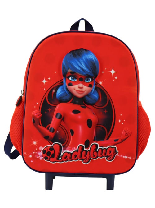 Rugzak op wieltjes 3D Miraculous Ladybug praktisch - Kiabi Rugzak op wieltjes 3D Miraculous Ladybug praktisch - Kiabi
