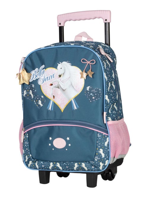 Rugzak op wieltjes 43 cm - Paardenmotief wit - Generique Bella Sara - Kiabi Rugzak op wieltjes 43 cm - Paardenmotief wit - Generique Bella Sara - Kiabi