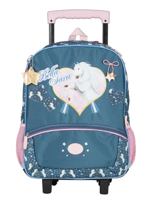 Rugzak op wieltjes 43 cm - Paardenmotief wit - Generique Bella Sara - Kiabi Rugzak op wieltjes 43 cm - Paardenmotief wit - Generique Bella Sara - Kiabi