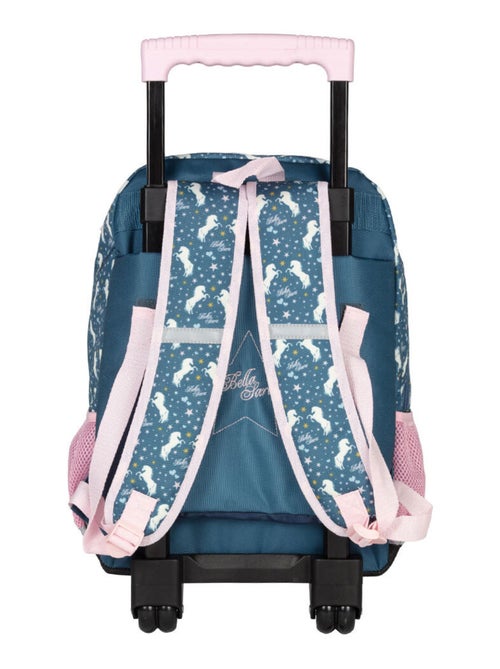 Rugzak op wieltjes 43 cm - Paardenmotief wit - Generique Bella Sara - Kiabi Rugzak op wieltjes 43 cm - Paardenmotief wit - Generique Bella Sara - Kiabi