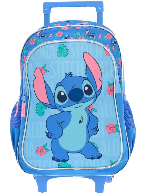 Rugzak op wieltjes 48 cm Lilo & Stitch Stitch Happy 2 vakken - Kiabi