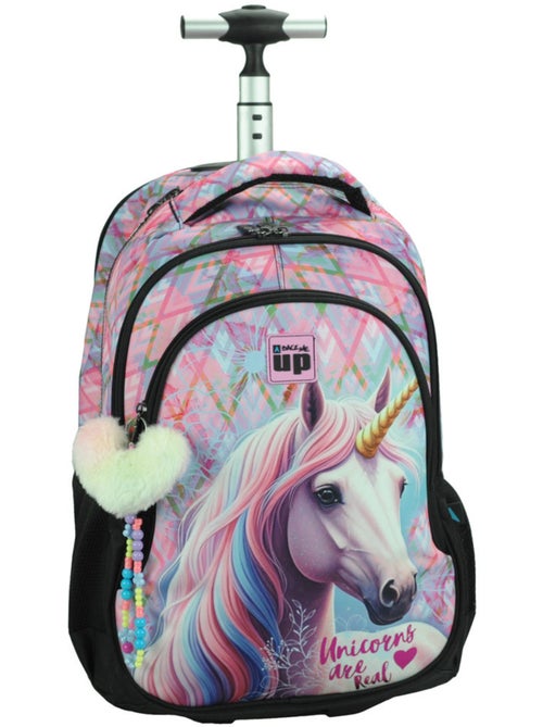 Rugzak op wieltjes – Back Me Up Pastel 2 vakken – 48 cm - Kiabi Rugzak op wieltjes – Back Me Up Pastel 2 vakken – 48 cm - Kiabi