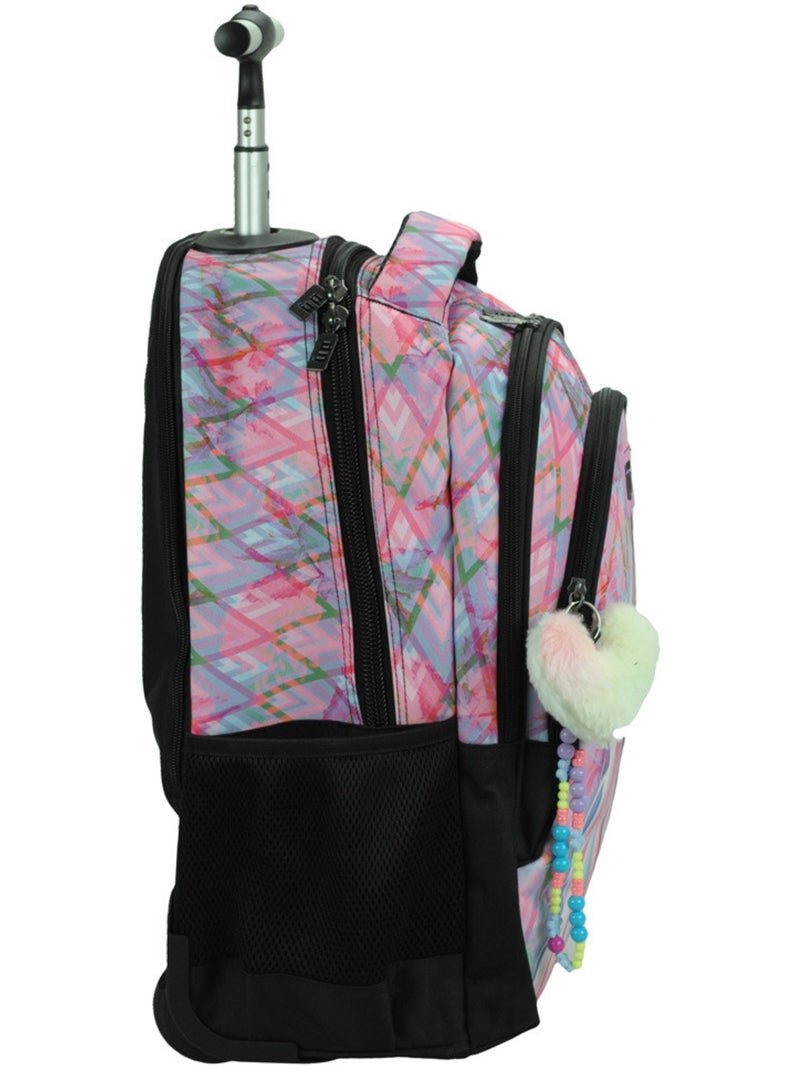 Rugzak op wieltjes – Back Me Up Pastel 2 vakken – 48 cm Multicolor - Kiabi