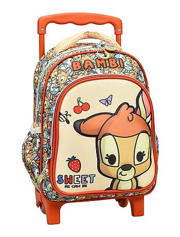Rugzak op wieltjes Bambi Disney 30 cm trolley voor kleuters