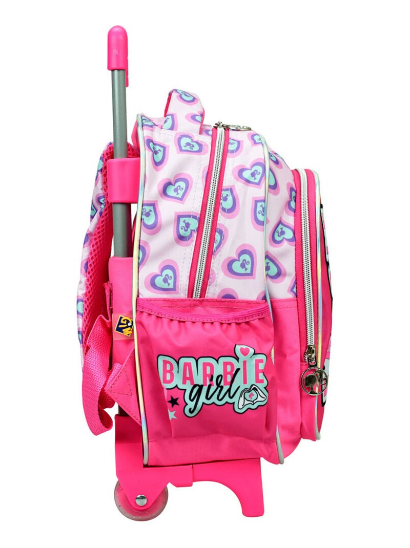 Rugzak op wieltjes – Barbie – Heart voor kleuters – 30 cm N.v.t. - Kiabi