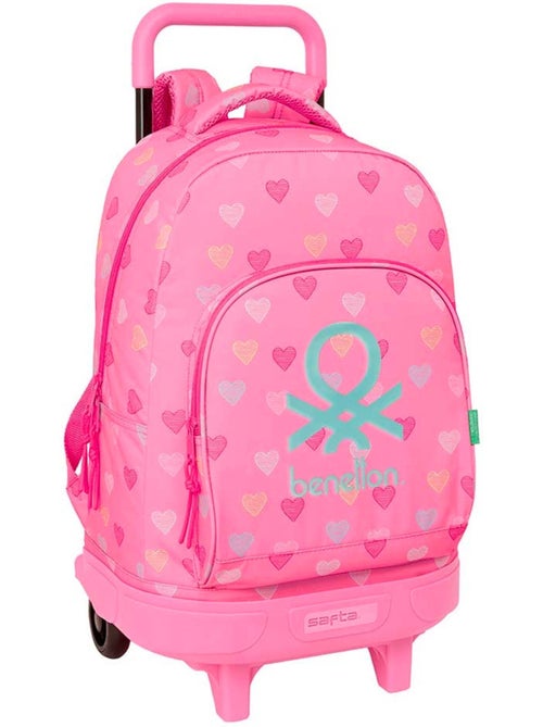 Rugzak op wieltjes Benetton motief harten 22L 33 x 45 x 22 cm CMP - Kiabi Rugzak op wieltjes Benetton motief harten 22L 33 x 45 x 22 cm CMP - Kiabi