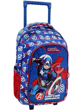 Rugzak op wieltjes Captain America Avengers 3 vakken 45 cm