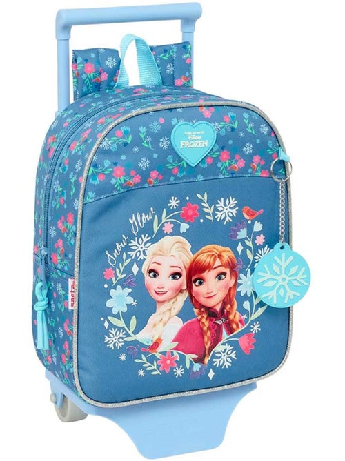 Rugzak op wieltjes Frozen met tas afneembaar 4 wieltjes 22x10x27 cm - Kiabi
