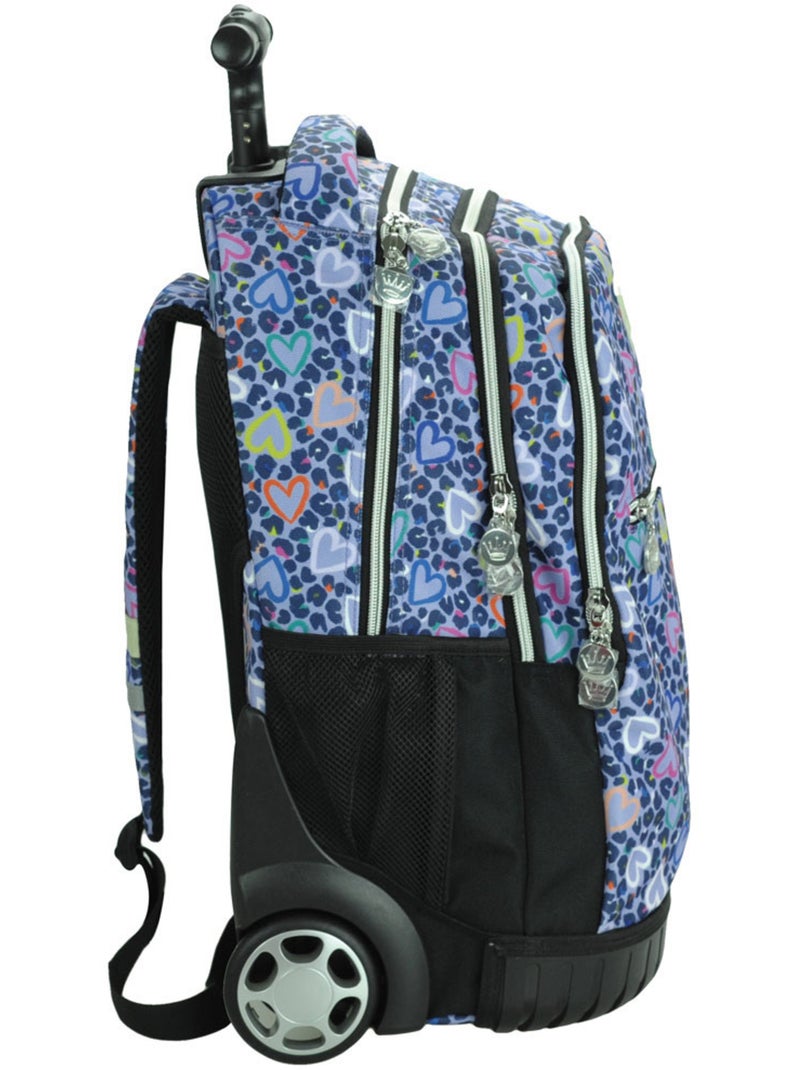Rugzak op wieltjes 'Hallmark' – Trolley – 48 cm Blauw Zwart - Kiabi