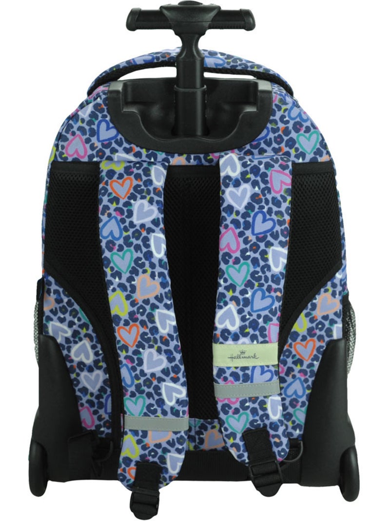 Rugzak op wieltjes 'Hallmark' – Trolley – 48 cm Blauw Zwart - Kiabi
