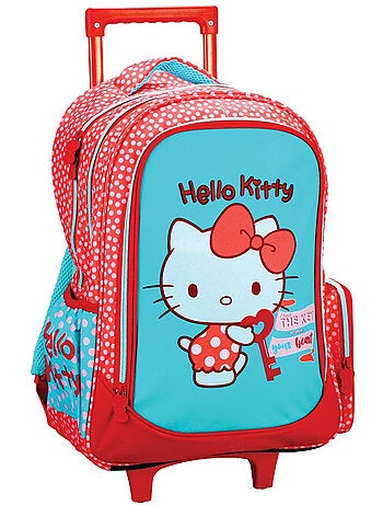 Rugzak op wieltjes 'Hello Kitty' 46 cm – Poigne te lescopique rood