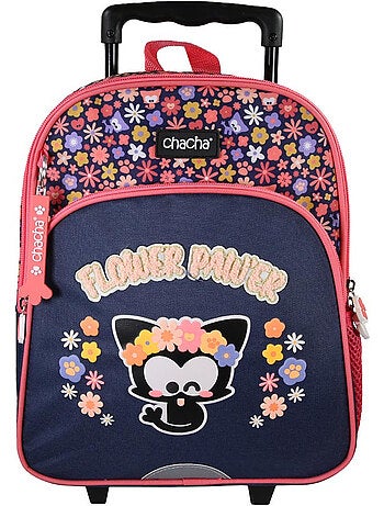 Rugzak op wieltjes 'Hond en Kat' – Chacha voor de kleuterschool - 1 vak – 30 cm