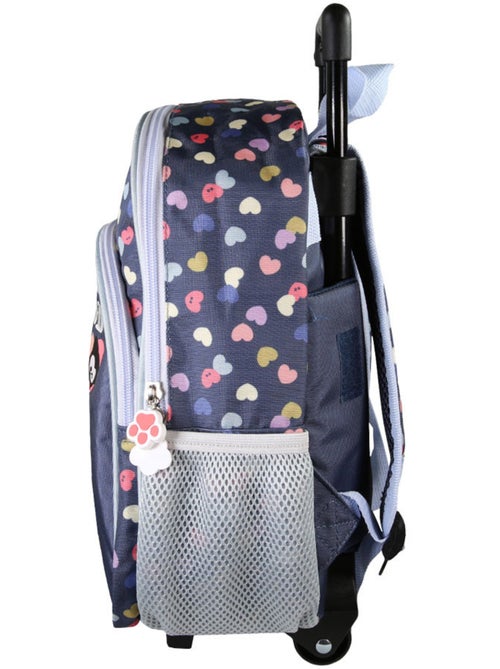 Rugzak op wieltjes 'Hond en Kat' – Chacha voor de kleuterschool - 1 vak – 30 cm - Kiabi