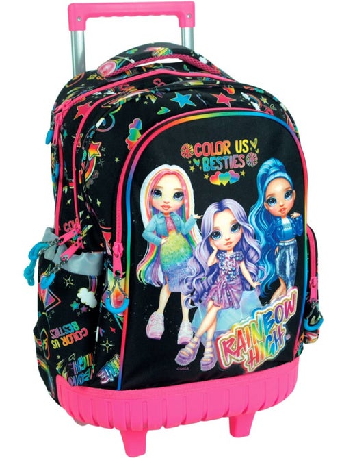 Rugzak op wieltjes kinderen 46 cm Rainbow High Besties CMP handvatten verstelbaar 4 wieltjes - Kiabi Rugzak op wieltjes kinderen 46 cm Rainbow High Besties CMP handvatten verstelbaar 4 wieltjes - Kiabi