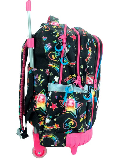Rugzak op wieltjes kinderen 46 cm Rainbow High Besties CMP handvatten verstelbaar 4 wieltjes - Kiabi Rugzak op wieltjes kinderen 46 cm Rainbow High Besties CMP handvatten verstelbaar 4 wieltjes - Kiabi