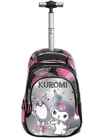 Rugzak op wieltjes 'Kuromi' 44 cm met vakken met ritssluiting –