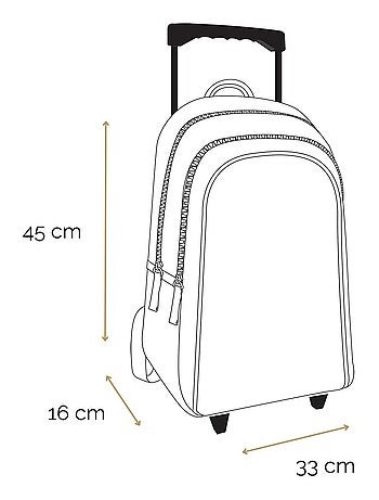 Rugzak op wieltjes Ligue 1 Bagtrotter 45 cm polyester 2 vakken met ritssluiting