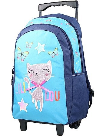 Rugzak op wieltjes – Lililou de kat 45 cm - Boekentas