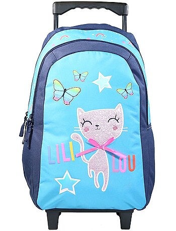 Rugzak op wieltjes – Lililou de kat 45 cm - Boekentas