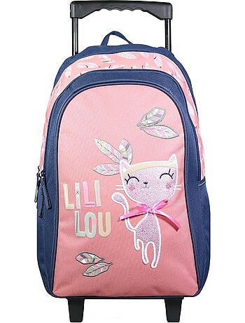 Rugzak op wieltjes – Lililou de kat 45 cm - Boekentas