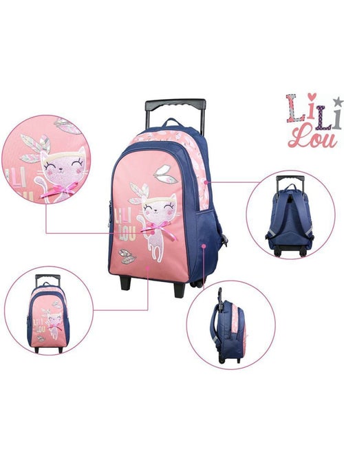 Rugzak op wieltjes – Lililou de kat 45 cm - Boekentas - Kiabi Rugzak op wieltjes – Lililou de kat 45 cm - Boekentas - Kiabi