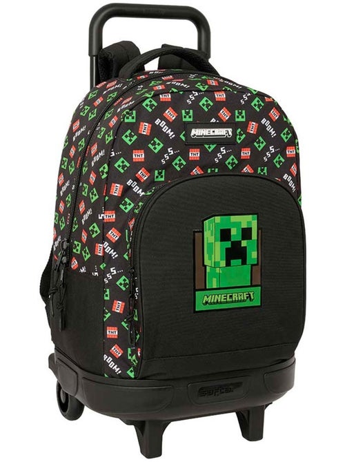 Rugzak op wieltjes Minecraft Creeper 22 L met telescopische handgreep 45 cm - Kiabi Rugzak op wieltjes Minecraft Creeper 22 L met telescopische handgreep 45 cm - Kiabi