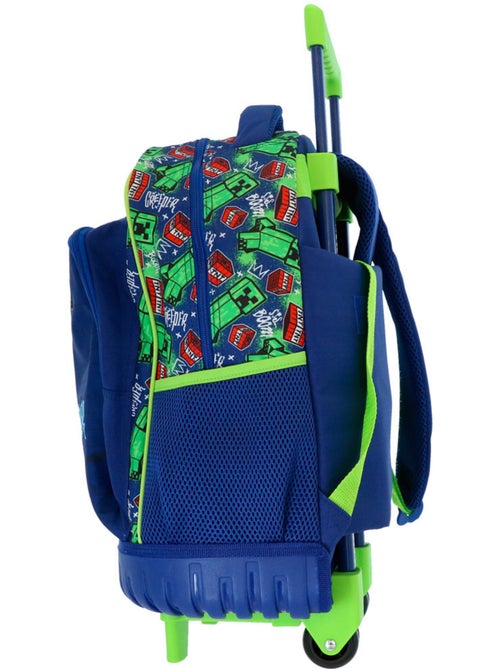 Rugzak op wieltjes Minecraft Creeper Boom 43 cm met telescopische handgreep - Kiabi