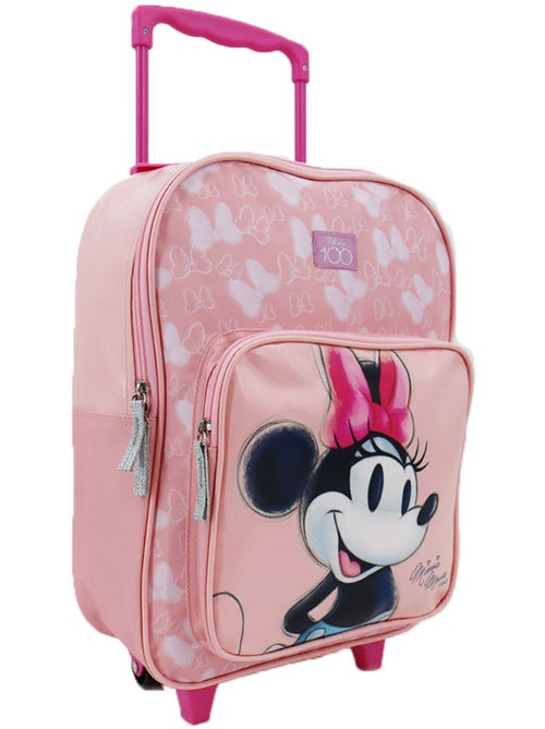 Rugzak op wieltjes Minnie met strikjesmotief voor de lagere school – 39 cm - Kiabi