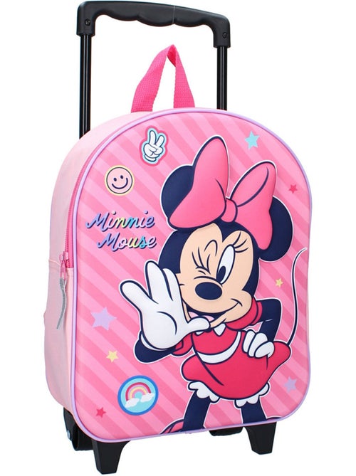Rugzak op wieltjes 'Minnie Mouse' 3D kleuterschool 32 cm - MINNIE - Kiabi