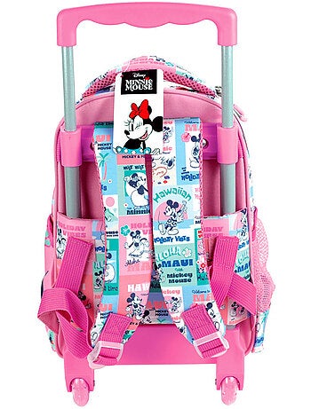 Rugzak op wieltjes Minnie Mouse collage 4 wieltjes 30 cm met handgreep