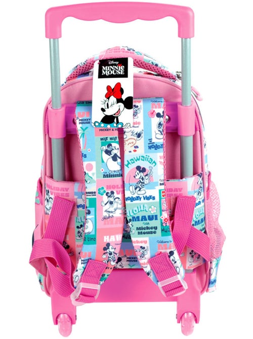 Rugzak op wieltjes Minnie Mouse collage 4 wieltjes 30 cm met handgreep - Kiabi
