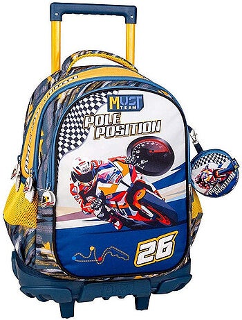 Rugzak op wieltjes Moto Pole Position 45 cm - Trolley school