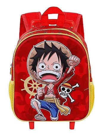 Rugzak op wieltjes – 'One Piece' – kleuterschool Luffy 3D - 34 cm