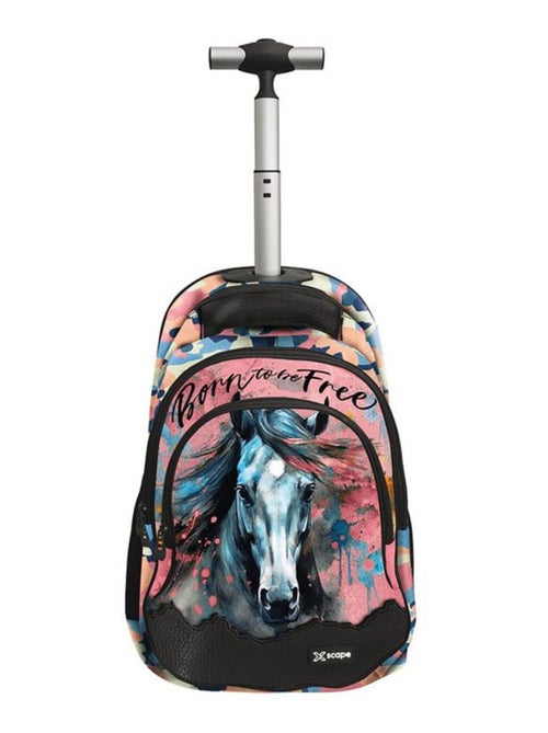 Rugzak op wieltjes paardenmotief - Born To be Free - Kiabi Rugzak op wieltjes paardenmotief - Born To be Free - Kiabi