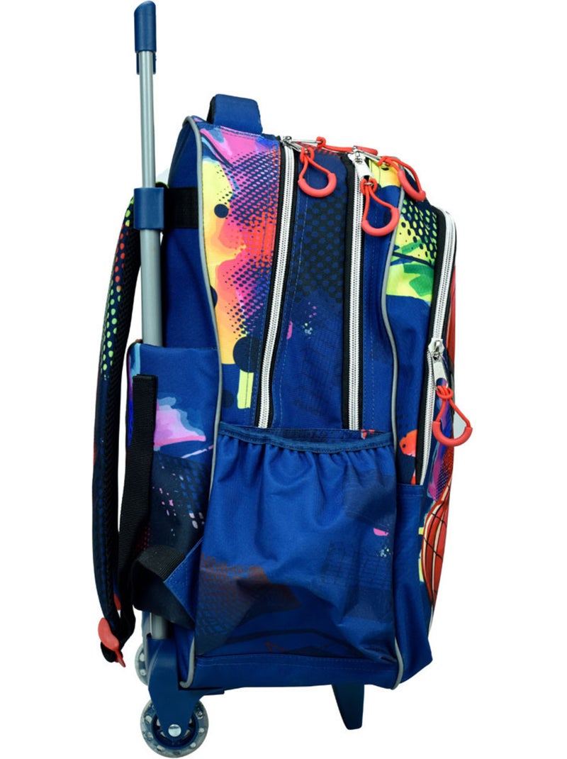 Rugzak op wieltjes polyester motief Spider-Man Spider-Man Blauw - Kiabi