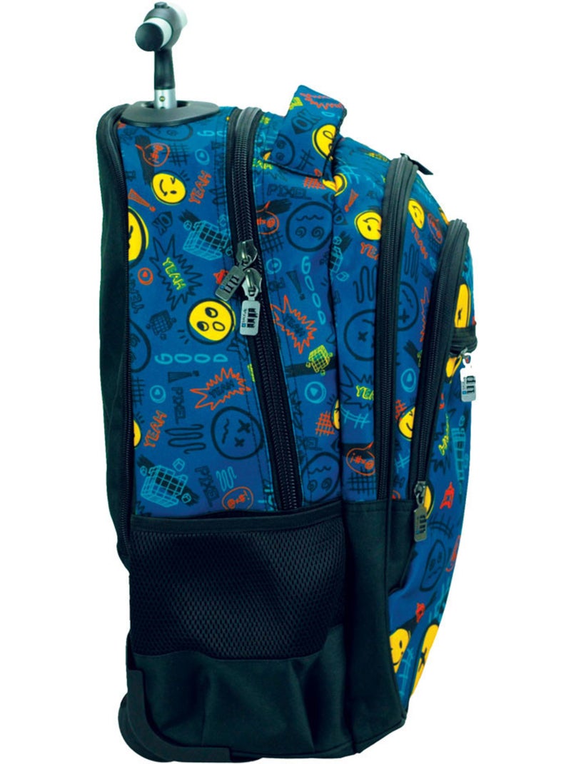 Rugzak op wieltjes – Smiley Back Me Up All Over 2 vakken – 48 cm – CMP Multicolor - Kiabi