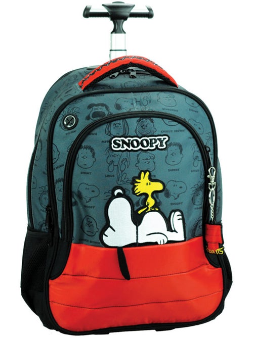 Rugzak op wieltjes 'Snoopy' – Woodstock 2 vakken – 48 cm - Kiabi