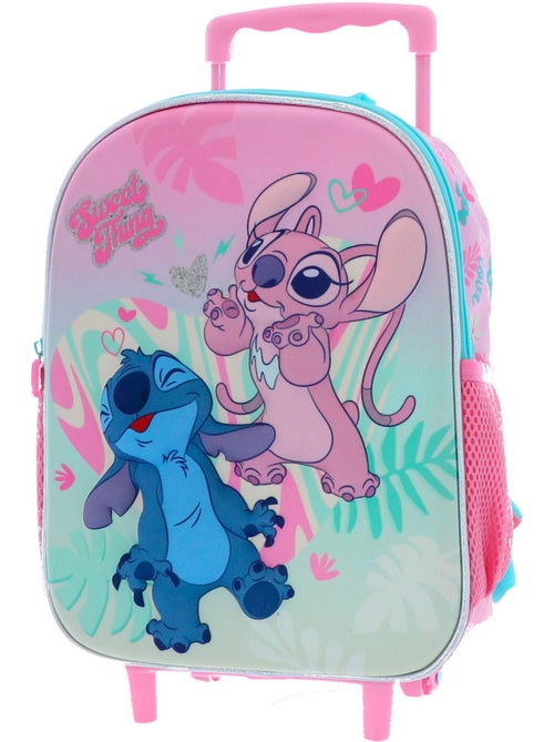 Rugzak op wieltjes stevig 3D Stitch & Angel 36 cm Lilo & Stitch - Kiabi