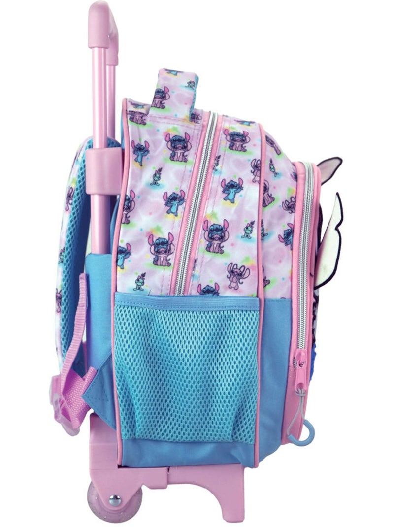Rugzak op wieltjes 'Stitch' – Brush It Out trolley voor kleuters – 30 cm – Lilo & Stitch Multicolor - Kiabi