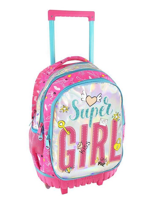 Rugzak op wieltjes Super Girl Must 45 cm Trolley - Kiabi Rugzak op wieltjes Super Girl Must 45 cm Trolley - Kiabi