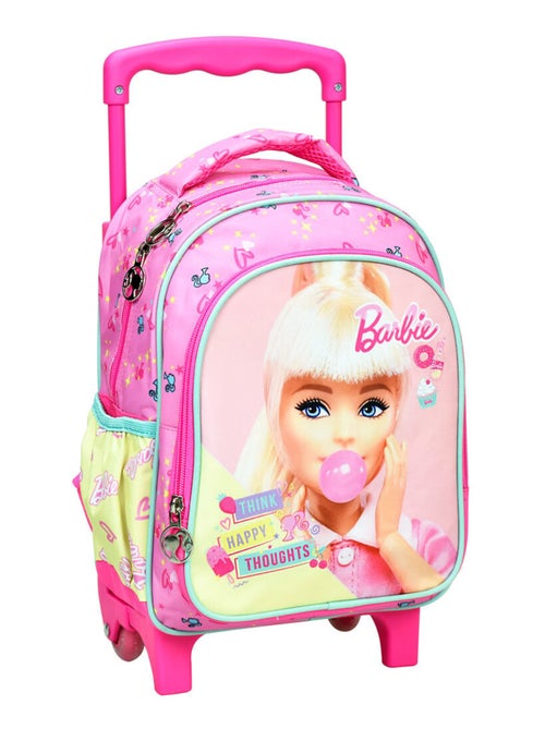 Rugzak op wieltjes voor kleuters – Barbie bedrukt Chewing – gum – Compact en praktisch - Kiabi Rugzak op wieltjes voor kleuters – Barbie bedrukt Chewing – gum – Compact en praktisch - Kiabi