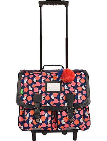 Rugzak roulant 4 wieltjes TANN T Sofia roze 41 cm polyester